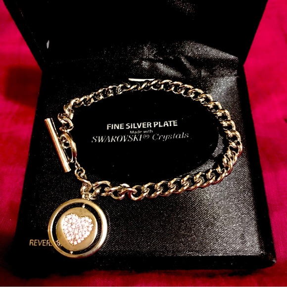 Truly Inspired Jewelry - Truly Inspired-  heart valentine Swarovski silver plate pendant bracelet